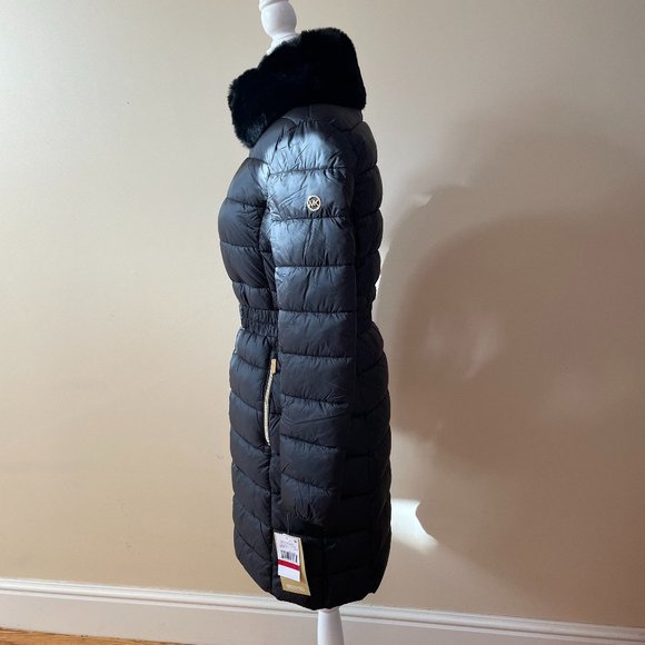 Faux Fur Longline Puffer Jacket  MICHAEL Michael Kors - Picture 2 of 6